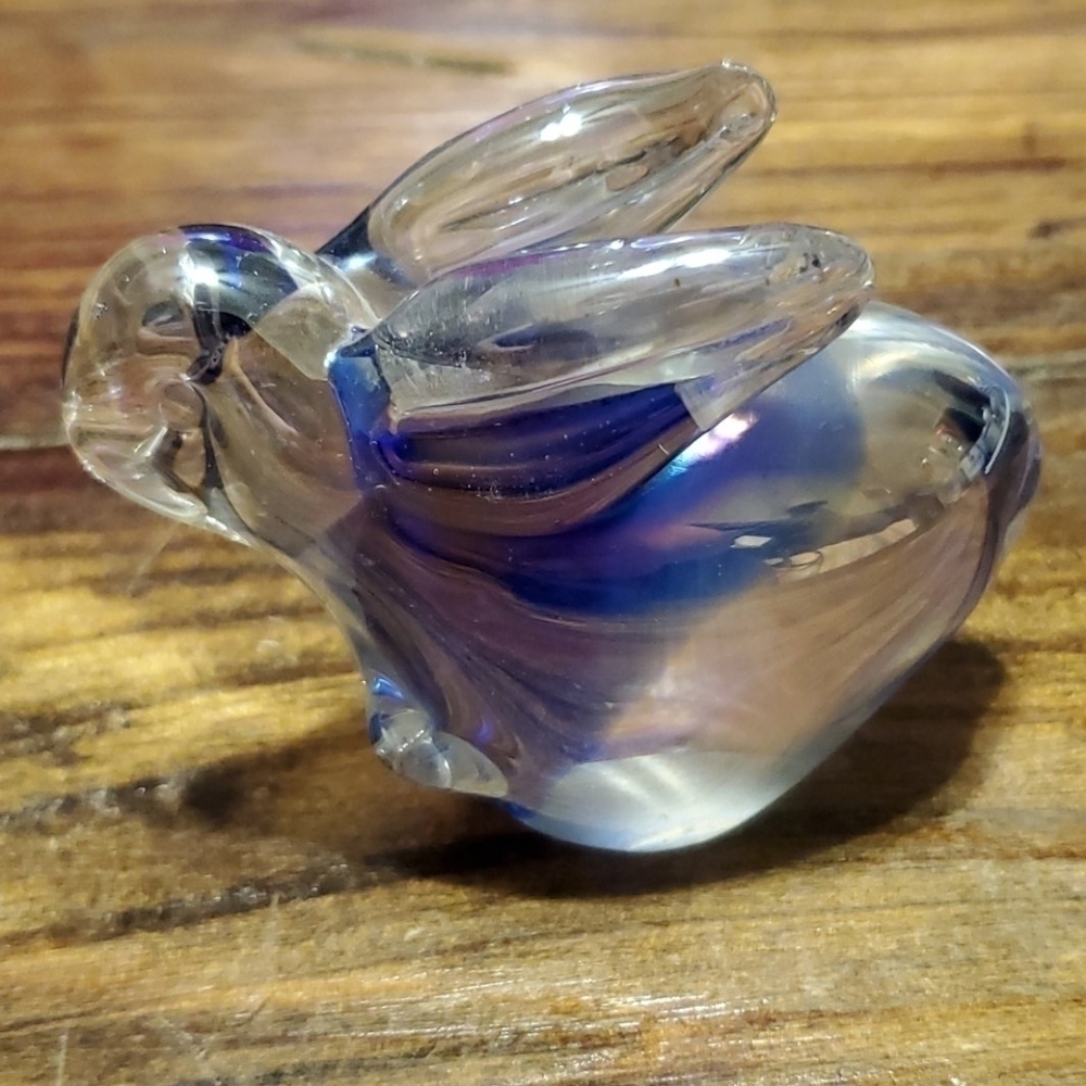 GLASS Rabbit Paperweight - Picture 3 of 5